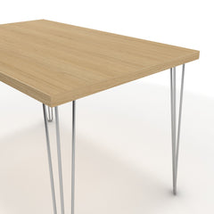 Étkezőasztal - Linga króm lábbal - Vicenza tölgy, méret: 120x75