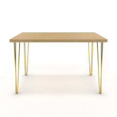 Étkezőasztal - Linga arany lábbal - Vicenza tölgy, méret: 120x75