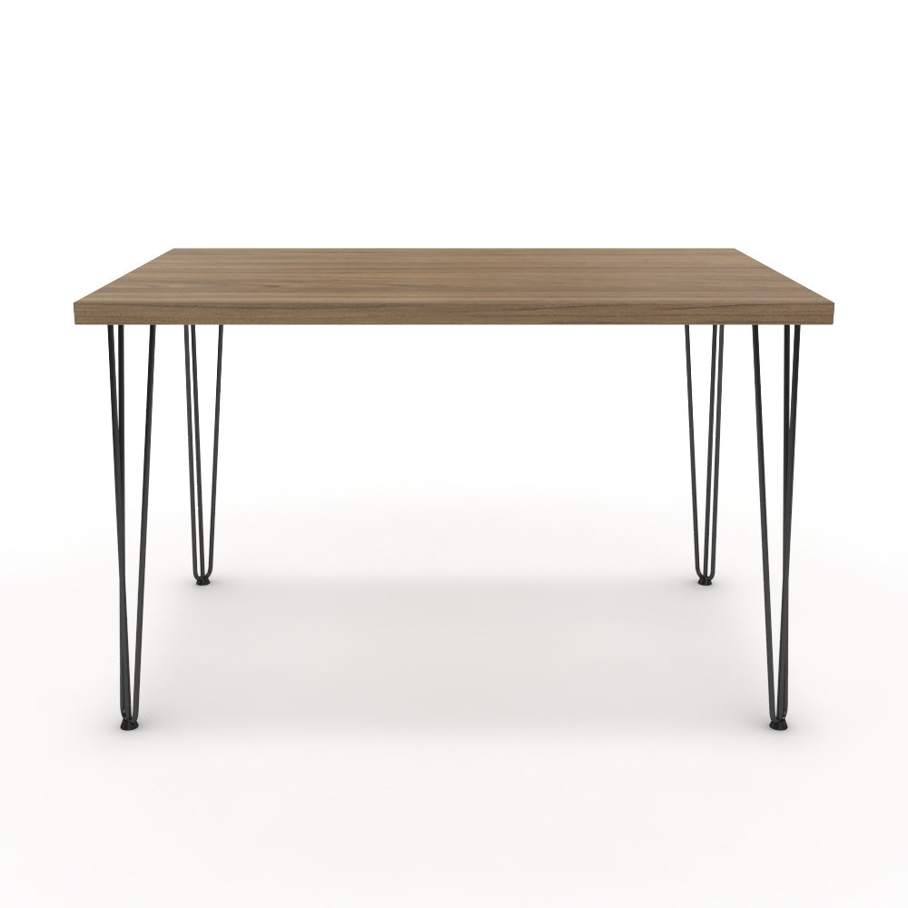 Étkezőasztal - Linga fekete lábbal - Világos rauna szil, méret: 120x75