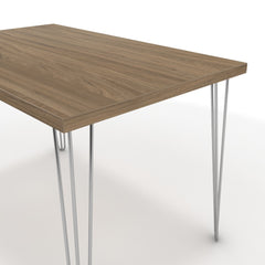 Étkezőasztal - Linga króm lábbal - Világos rauna szil, méret: 120x75