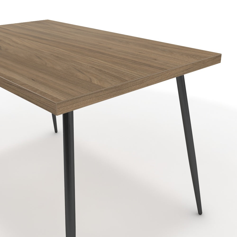 Étkezőasztal - Manu fekete lábbal - Világos rauna szil, méret: 120x75