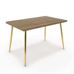 Étkezőasztal - Manu arany lábbal - Világos rauna szil, méret: 120x75