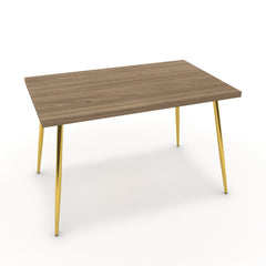 Étkezőasztal - Manu arany lábbal - Világos rauna szil, méret: 120x75