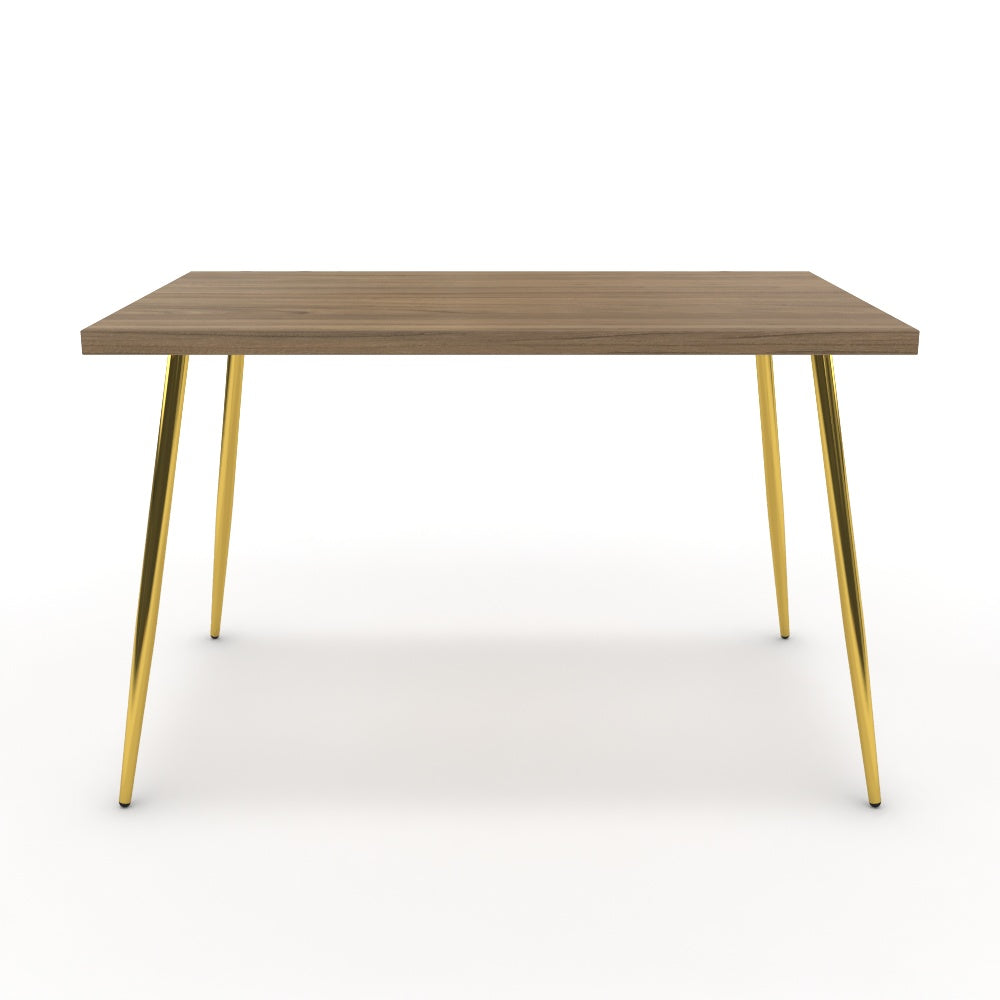 Étkezőasztal - Manu arany lábbal - Világos rauna szil, méret: 120x75