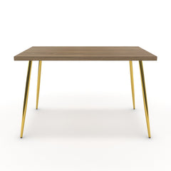 Étkezőasztal - Manu arany lábbal - Világos rauna szil, méret: 120x75