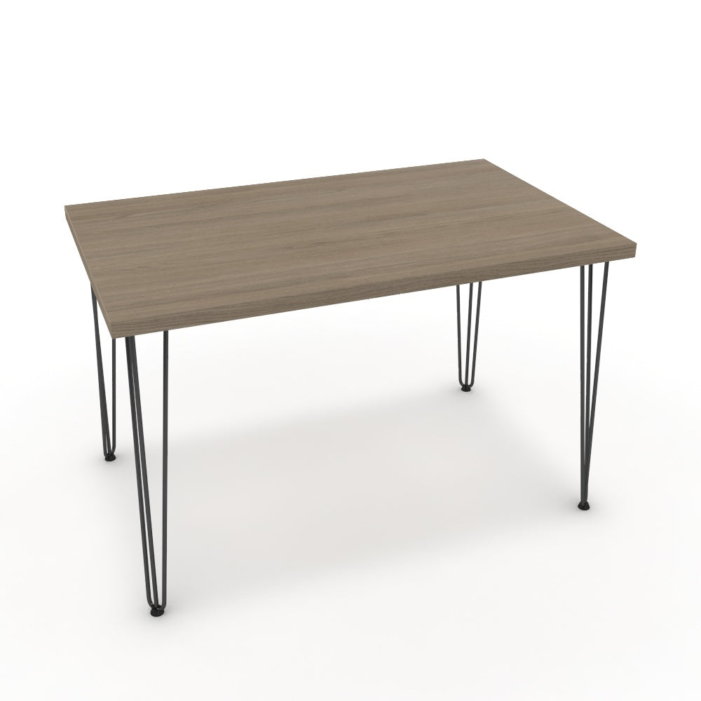 Étkezőasztal - Linga fekete lábbal - Szürke Vicenza tölgy, méret: 120x75