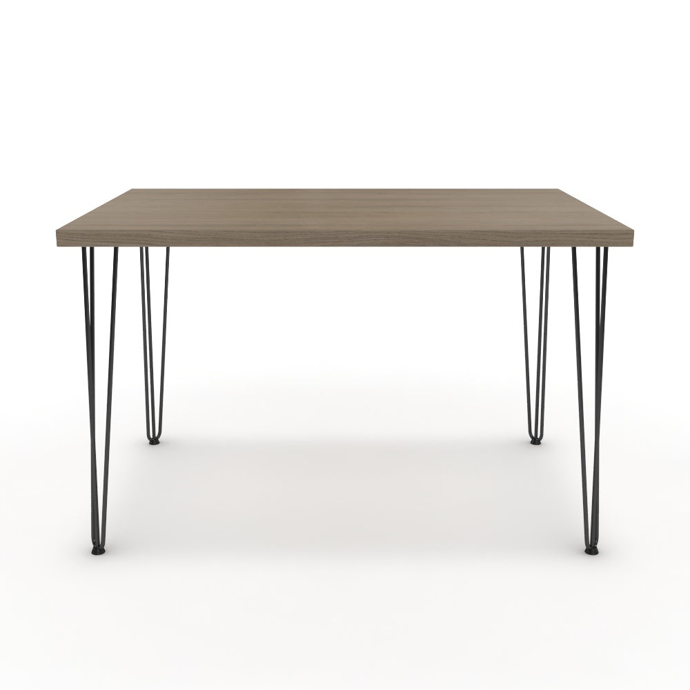 Étkezőasztal - Linga fekete lábbal - Szürke Vicenza tölgy, méret: 120x75