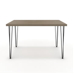 Étkezőasztal - Linga fekete lábbal - Szürke Vicenza tölgy, méret: 120x75