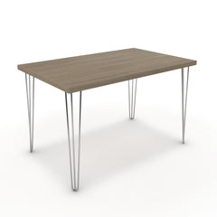 Étkezőasztal - Linga króm lábbal - Szürke Vicenza tölgy, méret: 120x75