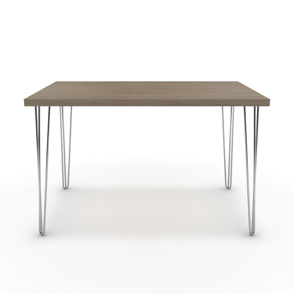 Étkezőasztal - Linga króm lábbal - Szürke Vicenza tölgy, méret: 120x75