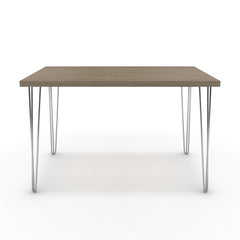 Étkezőasztal - Linga króm lábbal - Szürke Vicenza tölgy, méret: 120x75