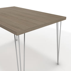 Étkezőasztal - Linga króm lábbal - Szürke Vicenza tölgy, méret: 120x75