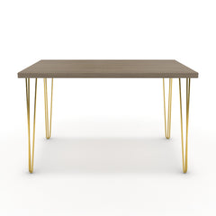 Étkezőasztal - Linga arany lábbal - Szürke Vicenza tölgy, méret: 120x75