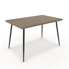 Étkezőasztal - Manu fekete lábbal - Szürke Vicenza tölgy, méret: 120x75