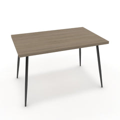 Étkezőasztal - Manu fekete lábbal - Szürke Vicenza tölgy, méret: 120x75