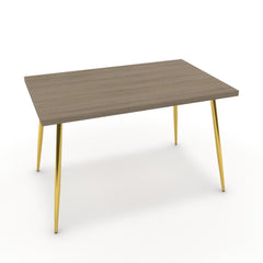 Étkezőasztal - Manu arany lábbal - Szürke Vicenza tölgy, méret: 120x75