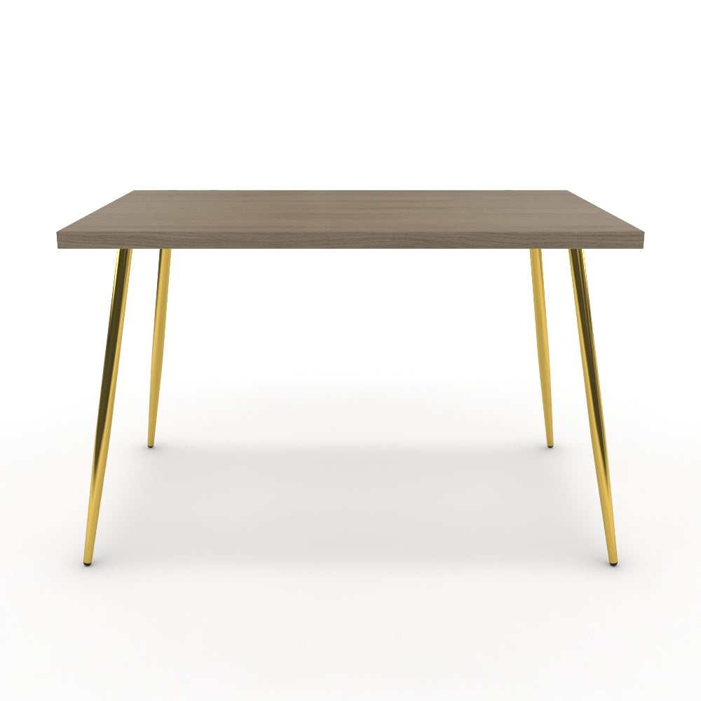 Étkezőasztal - Manu arany lábbal - Szürke Vicenza tölgy, méret: 120x75