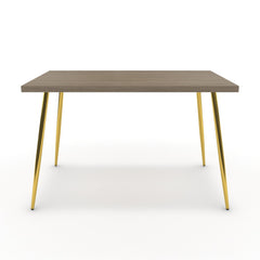 Étkezőasztal - Manu arany lábbal - Szürke Vicenza tölgy, méret: 120x75