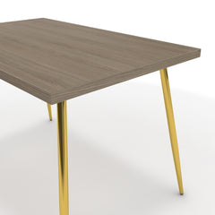 Étkezőasztal - Manu arany lábbal - Szürke Vicenza tölgy, méret: 120x75