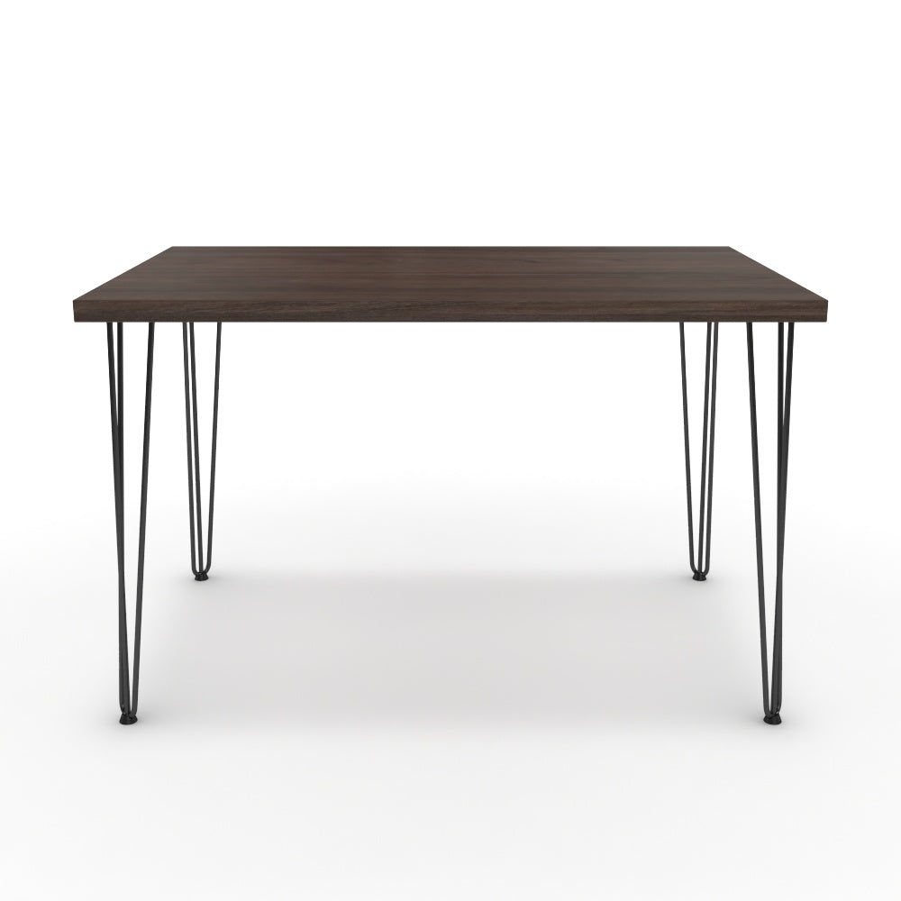 Étkezőasztal - Linga fekete lábbal - Sötét rauna szil, méret: 120x75