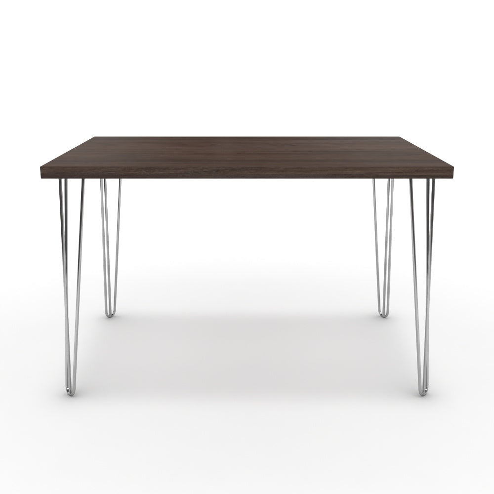 Étkezőasztal - Linga króm lábbal - Sötét rauna szil, méret: 120x75