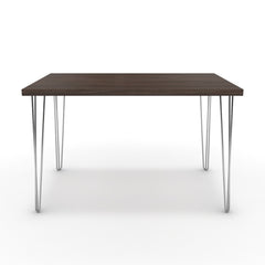 Étkezőasztal - Linga króm lábbal - Sötét rauna szil, méret: 120x75