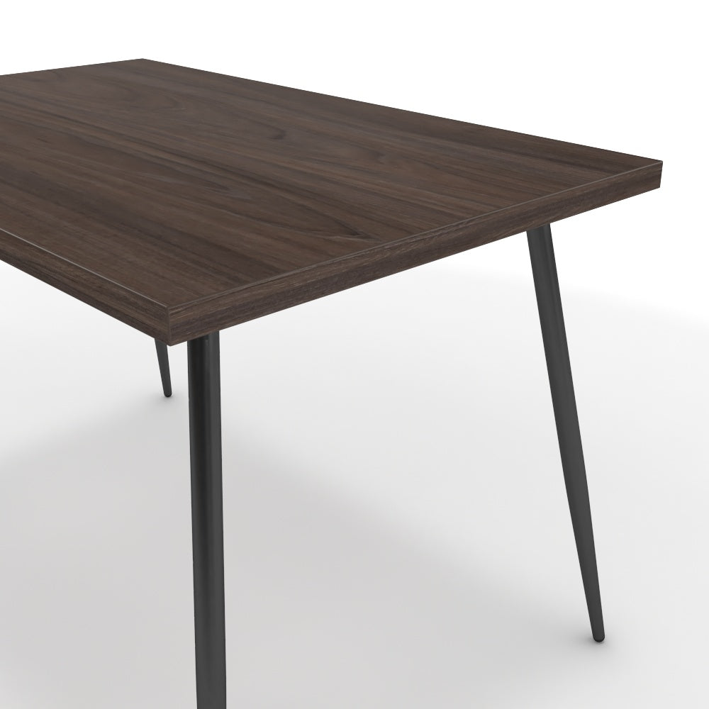 Étkezőasztal - Manu fekete lábbal - Sötét rauna szil, méret: 120x75