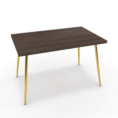Étkezőasztal - Manu arany lábbal - Sötét rauna szil, méret: 120x75