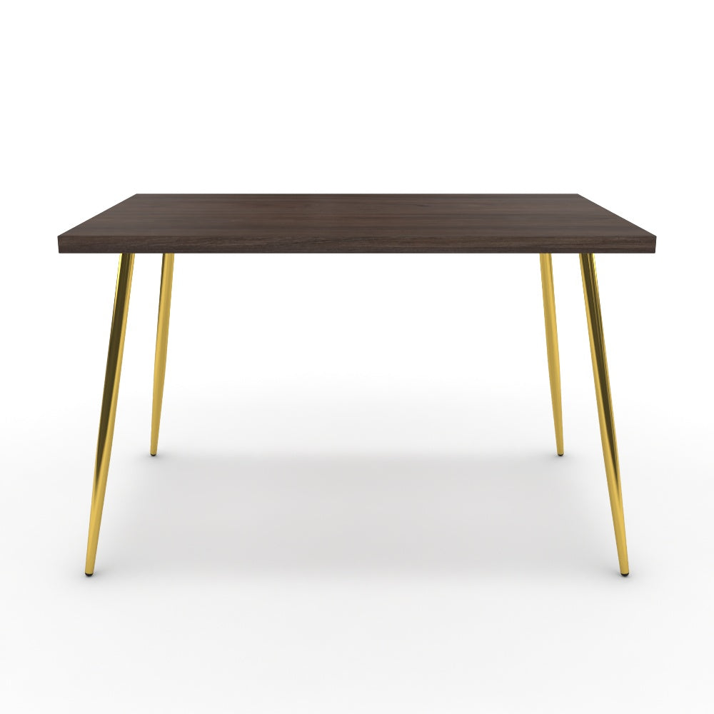 Étkezőasztal - Manu arany lábbal - Sötét rauna szil, méret: 120x75