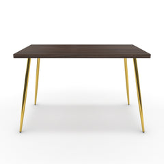 Étkezőasztal - Manu arany lábbal - Sötét rauna szil, méret: 120x75