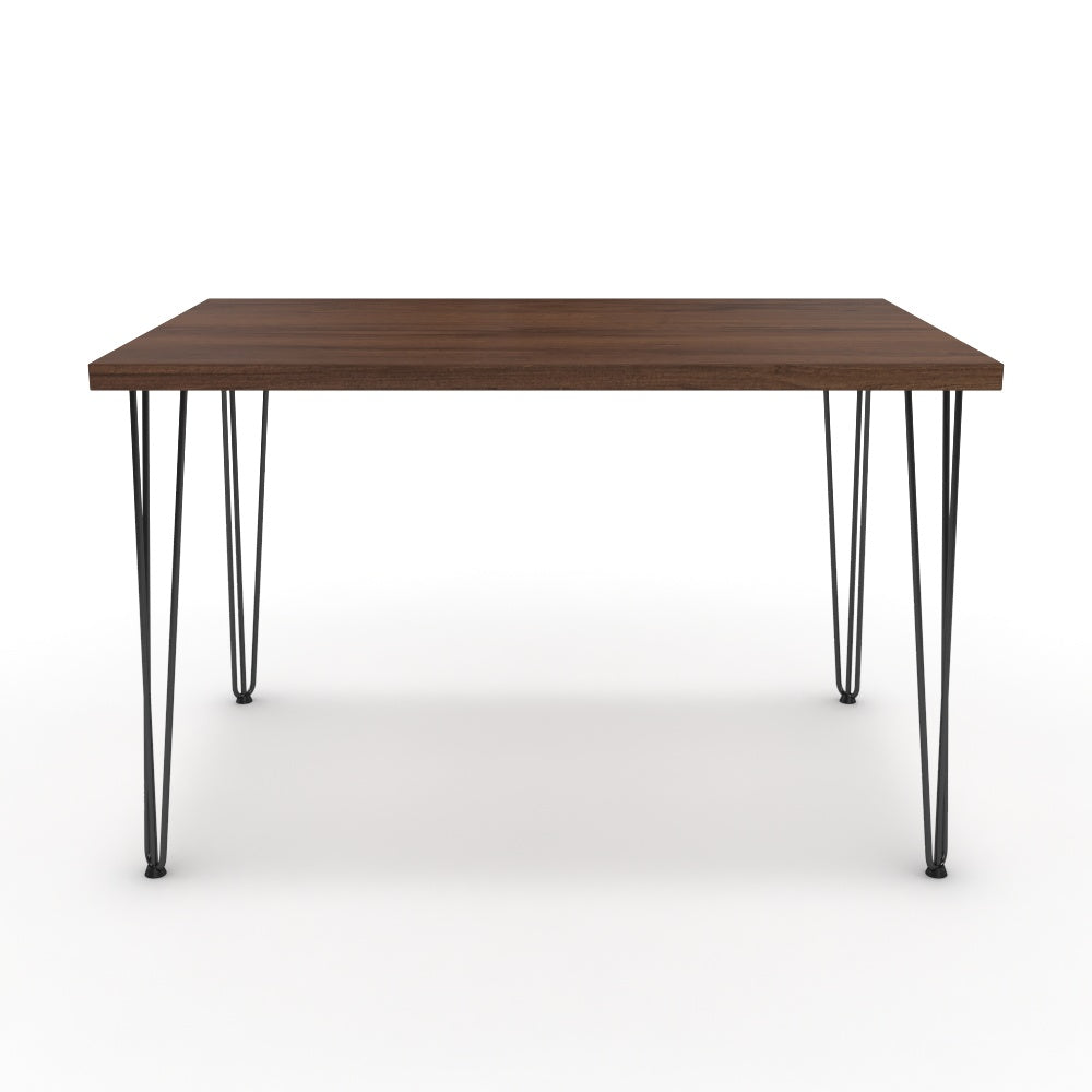 Étkezőasztal - Linga fekete lábbal - Mogyoró, méret: 120x75