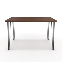 Étkezőasztal - Linga fekete lábbal - Mogyoró, méret: 120x75