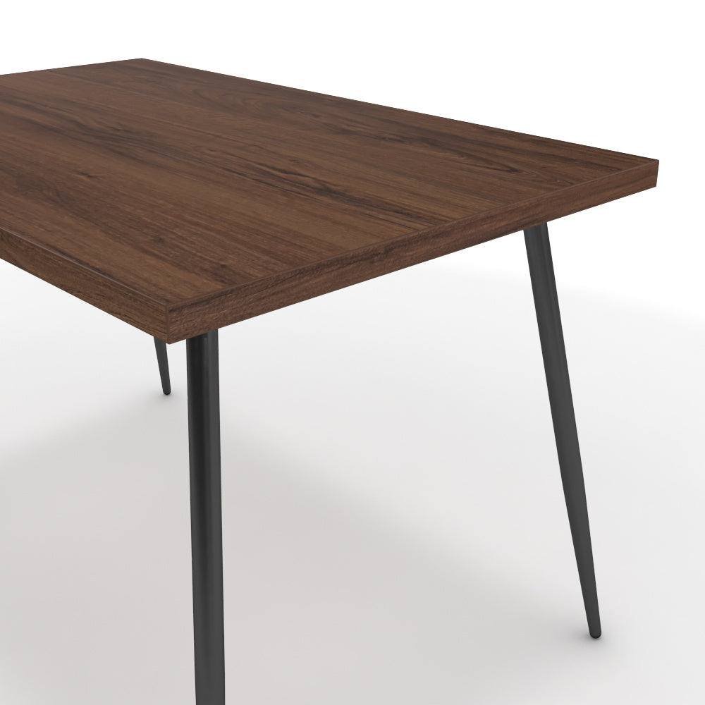 Étkezőasztal - Manu fekete lábbal - Mogyoró, méret: 120x75