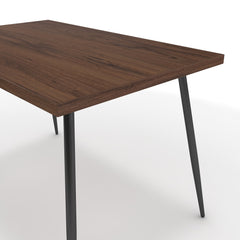 Étkezőasztal - Manu fekete lábbal - Mogyoró, méret: 120x75