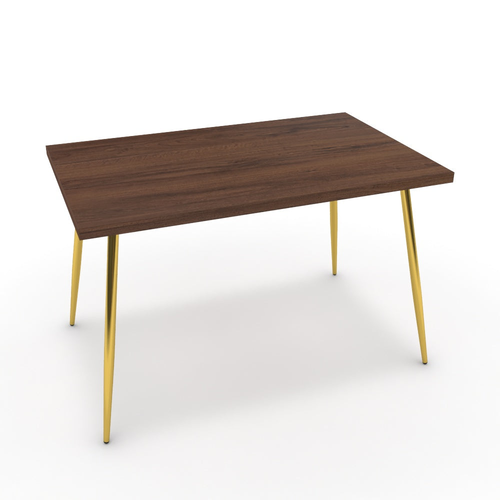 Étkezőasztal - Manu arany lábbal - Mogyoró, méret: 120x75