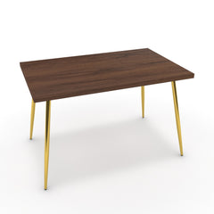 Étkezőasztal - Manu arany lábbal - Mogyoró, méret: 120x75