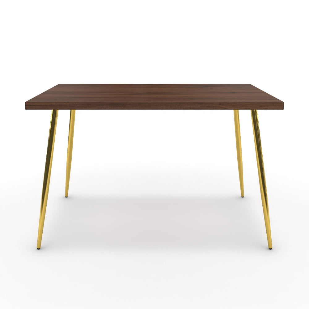 Étkezőasztal - Manu arany lábbal - Mogyoró, méret: 120x75