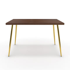 Étkezőasztal - Manu arany lábbal - Mogyoró, méret: 120x75