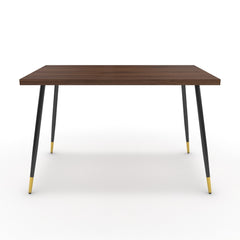 Étkezőasztal - Manu fekete és arany lábbal - Mogyoró, méret: 120x75