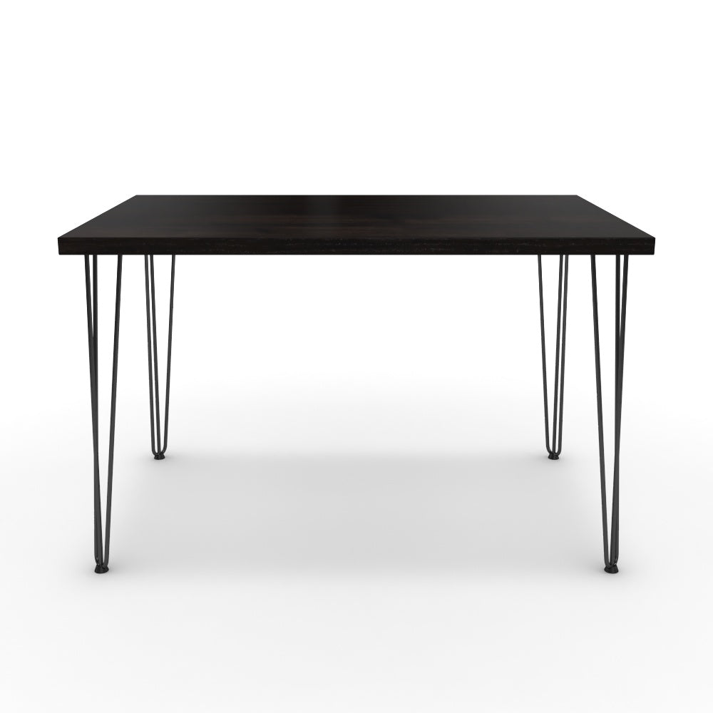 Étkezőasztal - Linga fekete lábbal - Füstölt dió, méret: 120x75