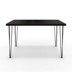 Étkezőasztal - Linga fekete lábbal - Füstölt dió, méret: 120x75