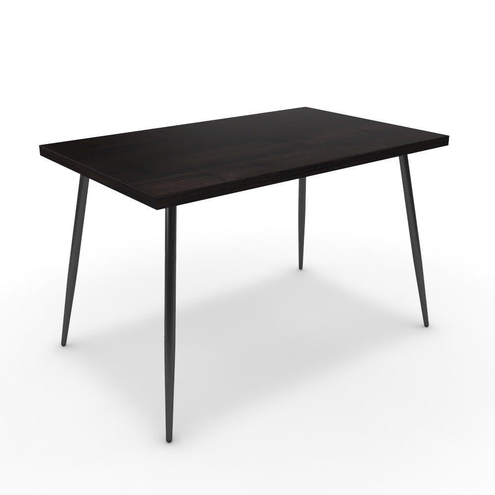 Étkezőasztal - Manu fekete lábbal - Füstölt dió, méret: 120x75