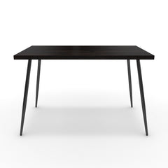 Étkezőasztal - Manu fekete lábbal - Füstölt dió, méret: 120x75