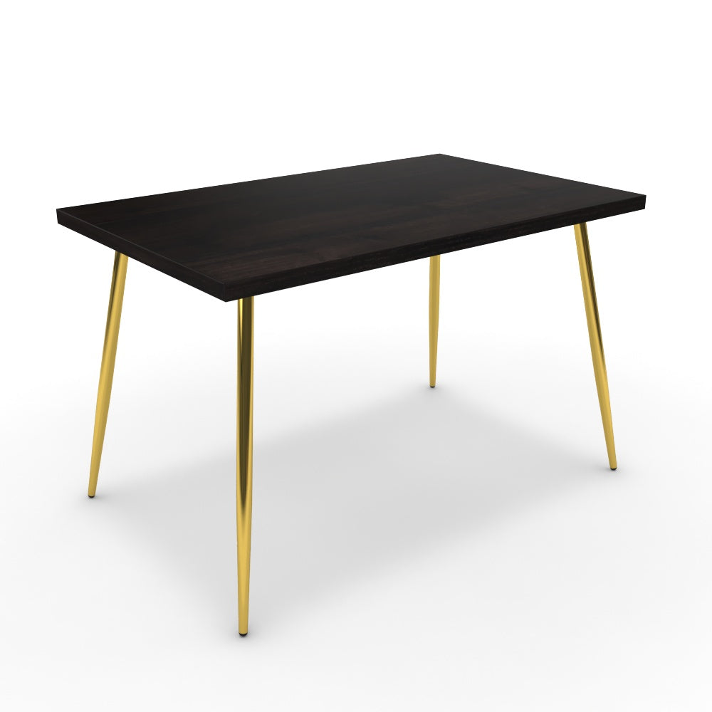 Étkezőasztal - Manu arany lábbal - Füstölt dió, méret: 120x75