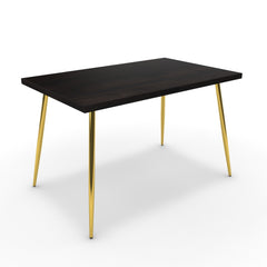 Étkezőasztal - Manu arany lábbal - Füstölt dió, méret: 120x75