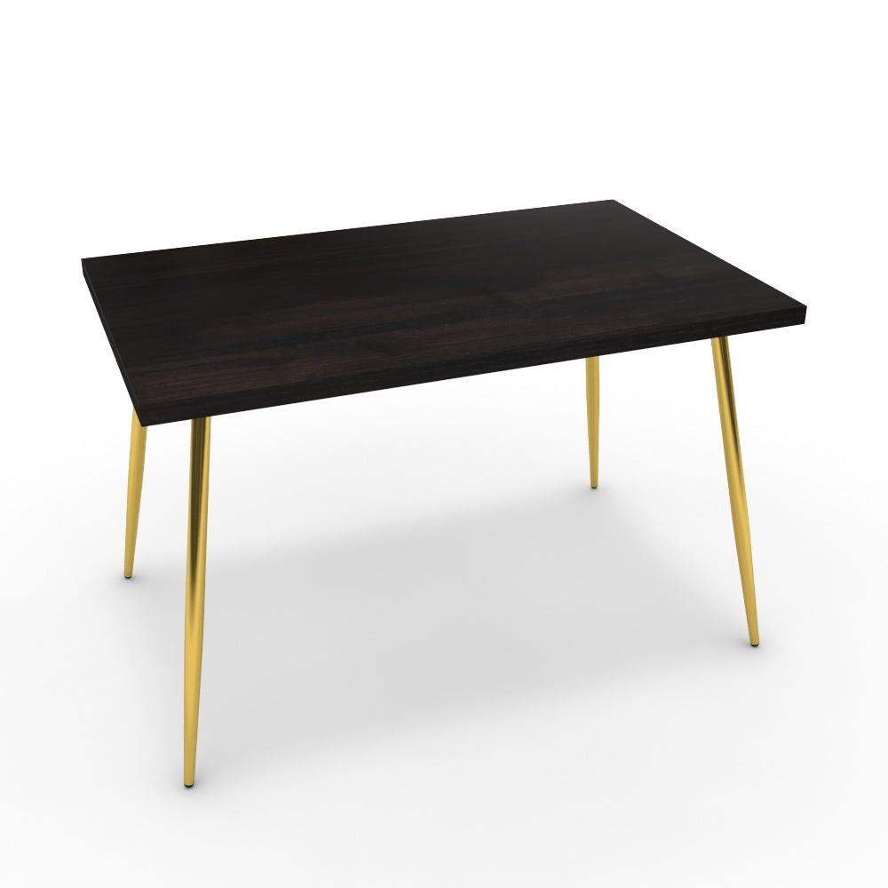 Étkezőasztal - Manu arany lábbal - Füstölt dió, méret: 120x75