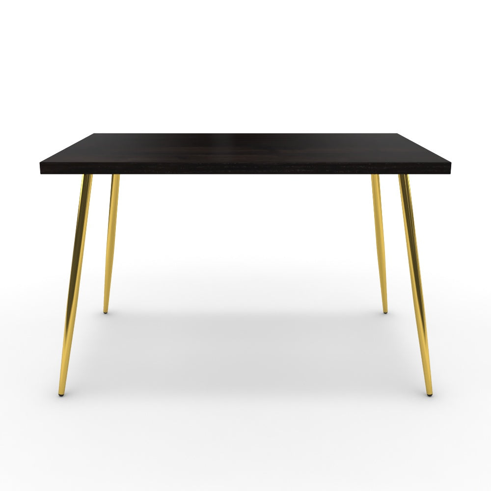 Étkezőasztal - Manu arany lábbal - Füstölt dió, méret: 120x75