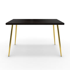 Étkezőasztal - Manu arany lábbal - Füstölt dió, méret: 120x75