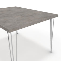 Étkezőasztal - Linga króm lábbal - Vil.szürke Chicago beton, méret: 120x90