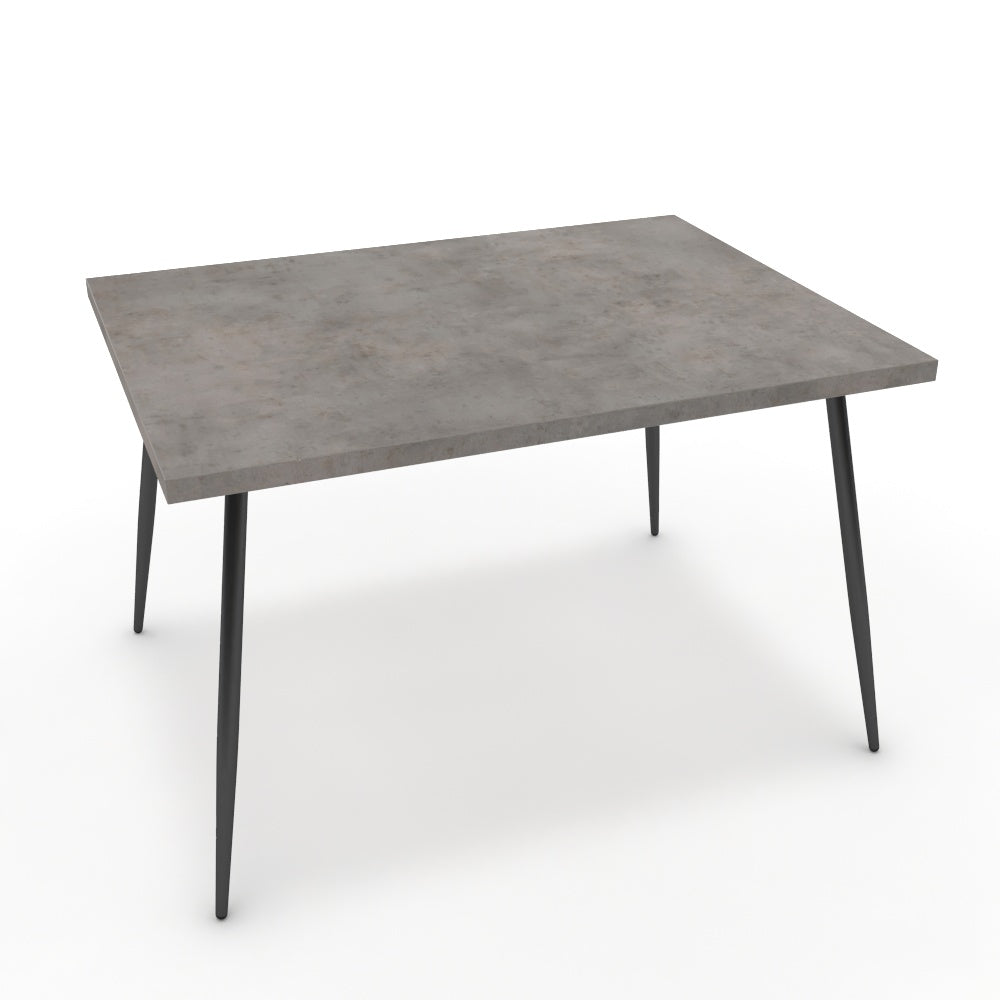 Étkezőasztal - Manu fekete lábbal - Vil.szürke Chicago beton, méret: 120x90